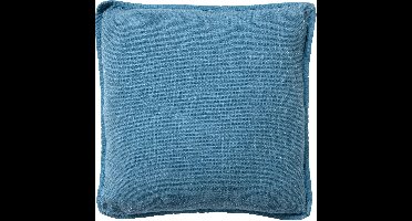 Dutch Decor BOWIE - kussenhoes 45x45 cm - gewassen katoen - Provincial Blue - blauw - met rits - zonder binnenkussen