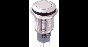 TRU COMPONENTS 701943 LAS2GQF-22/S/P Vandalismebestendige druktoets 250 V/AC 3 A 2x aan/(aan) Moment 1 stuk(s)
