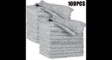100 Stuks Schoonmaakdoeken – Zachte Schoonmaakdoeken – Wasbare, Ultra-Absorberende, Pluisvrije en Herbruikbare Allesdoeken voor Thuis, Kantoor en Autowassen - 30x30 cm
