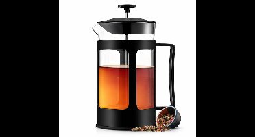 Glazen Thee en Koffiepers - 1 Liter - RVS Filter