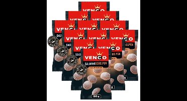 Venco Salmiakschelpen 12 x 180 gram – Knapperige Drop met Romige Salmiakvulling