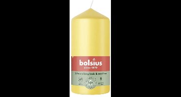 Bolsius Stompkaars Sunny Yellow Ø58 x 120 mm – 33 Branduren – 6 Stuks – Decoratieve Kaarsen
