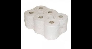 Poetspapier 6st midi rollen recycled wit 1 laags per rol x19.2cm 6 rollen (6151804691636)