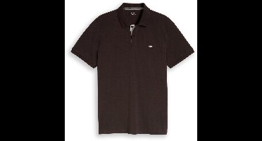 Tom Tailor - Piqué-poloshirt van katoen - Maat L - Dark Chocolate Brown