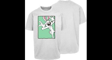 Looney Tunes Funny Face - Oversize Heren Oversized T-shirt - wit - M