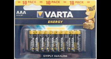 Varta AAA Energy alkaline batterijen - 10 stuks - LR03