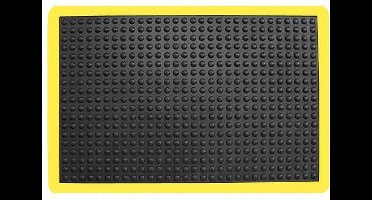 Ergonomische werkplaatsmat - anti vermoeidheidsmat - 60x90 cm - met gele rand