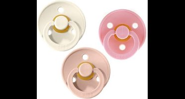 BIBS Fopspeen 3 stuks 6-18 maanden | Maat 2 | Pink, Ivory, Blush