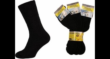 Benson Thermo Sokken 6 Paar Unisex - Zwart - Maat 39/42