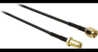 Antennekabel RP SMA Male - RP SMA Female 3.00 m Zwart