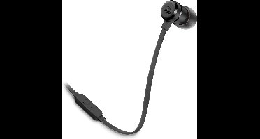 JBL Tune 290 - In-ear Oordopjes Bedraad - Oortjes met Microfoon - 3.5 mm Koptelefoon Aansluiting - Aluminium Design - Pure Bass Sound - Zwart