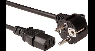 ACT Netsnoer LSZH Schuko CEE 7/7 male (haaks) - C13 IEC 60320 zwart 2 m AK5211