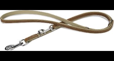 Beeztees leren dressuurlijn Comfort. Bruin. 200 cm x 18 mm.