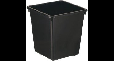 Papierbak Kunststof Vierkant Taps 27liter Zwart