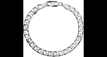 The Jewelry Collection For Men Armband Geslepen Gourmet 6 mm - Zilver