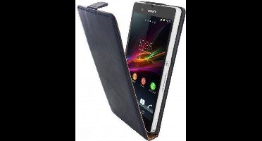 Mobiparts Vintage Flip Case Sony Xperia Z Navy Blue