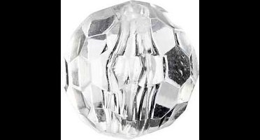 Acryl kralen, afm 12 mm, Transparant glans, 77 stuks