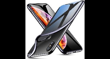 ESR iPhone XS hoesje ultradun galvanische zwarte zijkant zacht TPU