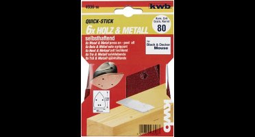 KWB schuurschijf 96 x 136 mm - Korrel 240 - Klittenbandhechting - 493624 - 5 stuks