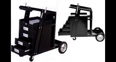 Laswagen voor lasapparaat met 4 lades