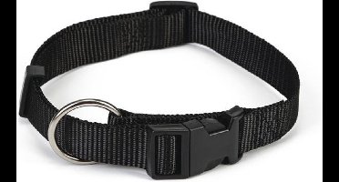 Beeztees - Halsband Hond - Nylon - Zwart - 35-55 cm x 20 mm