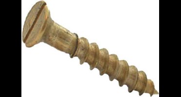 Homefix Houtschroef Messing - Platte Kop - 4,0 x 40 mm - 18 stuks