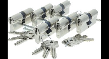 STARX PROFIELCILINDER GELIJKSLUITEND SKG2 60MM VERNIKKELD