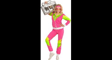 Retro trainingspak roze/geel