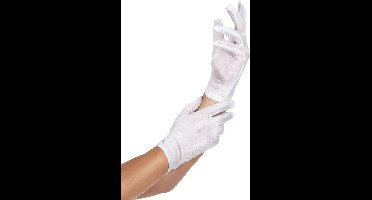 Vegaoo - Witte dun stoffen handschoenen voor volwassenen