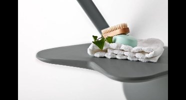 Etac Relax wandgemonteerde douchezitting met armsteunen en soft rugleuning 40 x 53 cm, volcano grijs