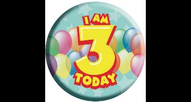 3 jaar verjaardag button