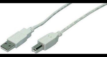 LogiLink 5m USB 2.0 USB-kabel USB A Mini-USB B Grijs