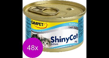 Gimcat Shinycat Kitten 70 g - Kattenvoer - 48 x Tonijn