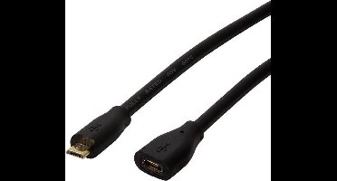 LogiLink CU0122 USB-kabel USB 2.0 1,5 m Micro-USB B Zwart