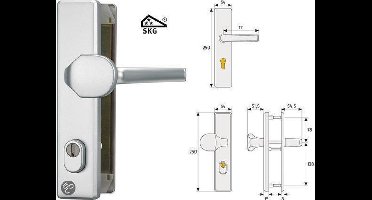 Abus veiligheidsbeslag SKG*** greep/kruk PC110 F1 met kernbeveiliging