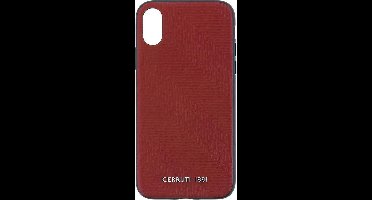 Cerruti Leather HardCase Burgundy - Rood voor Apple iPhone X/XS (5,8'')