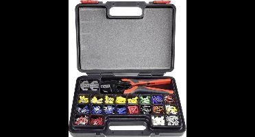 TOOLCRAFT PZ-507 1365635 Krimptangset 439-delig Kabelschoenen, Platte stekkers, Platte insteekhulzen, Doorverbinders, A