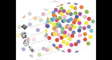 Uitnodigingskaarten confetti 6 stuks