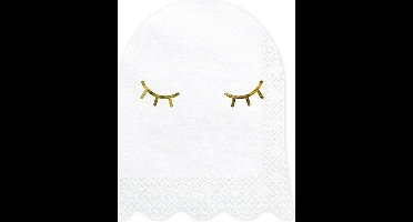 PartyDeco - Servetten - Ghost 20 stuks - Halloween servetten - Halloween decoratie - servies - napkins - Servetten tafel