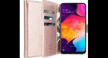 Hoesje geschikt voor Samsung Galaxy A30s - Book Case Kunstleer Pasjeshouder Rosegoud