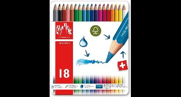 Caran D'ache Fancolor Kleurpotloden - 18 stuks - Wateroplosbaar - Swiss Made