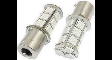 BA15S 18SMD LED 5050 Auto Achterlicht / Remlicht ORANJE (P21/5W 1156)