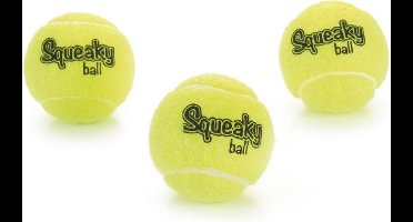 Beeztees Tennisbal+Pieper - Hondenspeelgoed - 6,5 cm - 3ST
