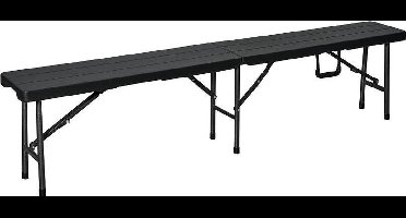 ERRO Picknickbank - Opklapbare Tuinbank - Houtlook - Zwart - 180cm