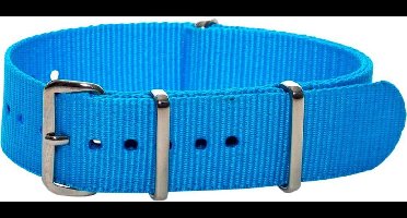 Premium Sky Blue - Nato strap 22mm - Horlogeband Blauw