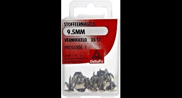 Deltafix stoffeernagels 9,5 mm - vernikkeld - 35 stuks
