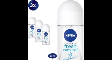 NIVEA Fresh Natural - 3 x 50 ml - voordeelverpakking - Deodorant Roller