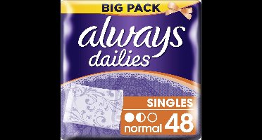 Always Dailies Singles Normal - 48 Stuks - Inlegkruisjes