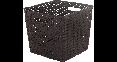 Curver My Style Nestbaar Opbergmand XL  - Vierkant - Donker Bruin