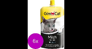Gimcat Melk Voor Katten - Kattensnack - 6 x Melk 200 ml